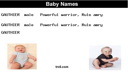 gauthier baby names
